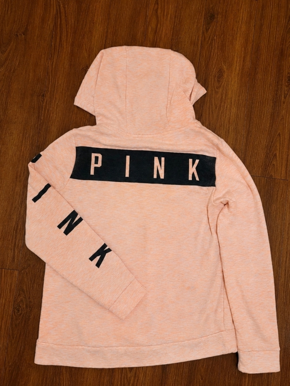 VS PINK Victoria's Secret Pink Full-Zip Hoodie with Sleeve Logo Medium - Picture 2 of 4